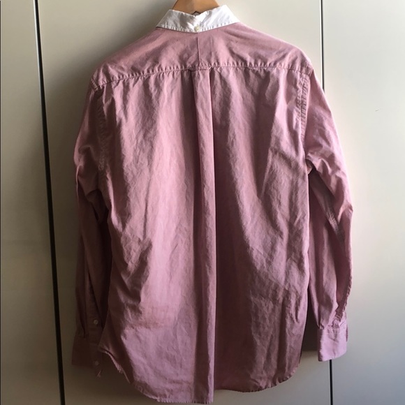 Men’s Pink Button Down Shirt with White Collar - Picture 2 of 6